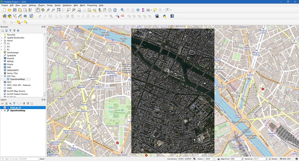 as a layer in QGIS